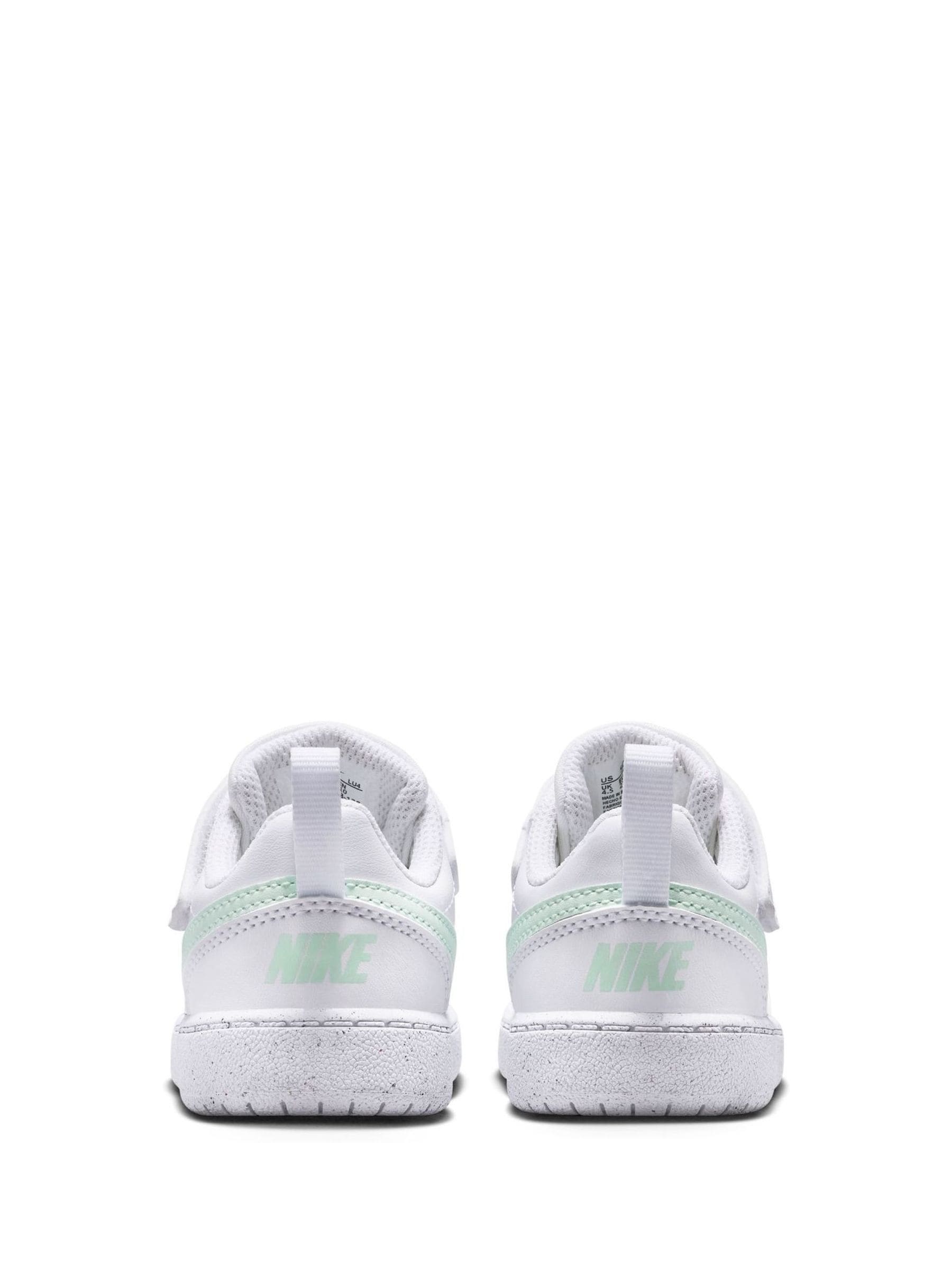 Nike White Green Infant Court Borough Low Recraft Trainers image 4