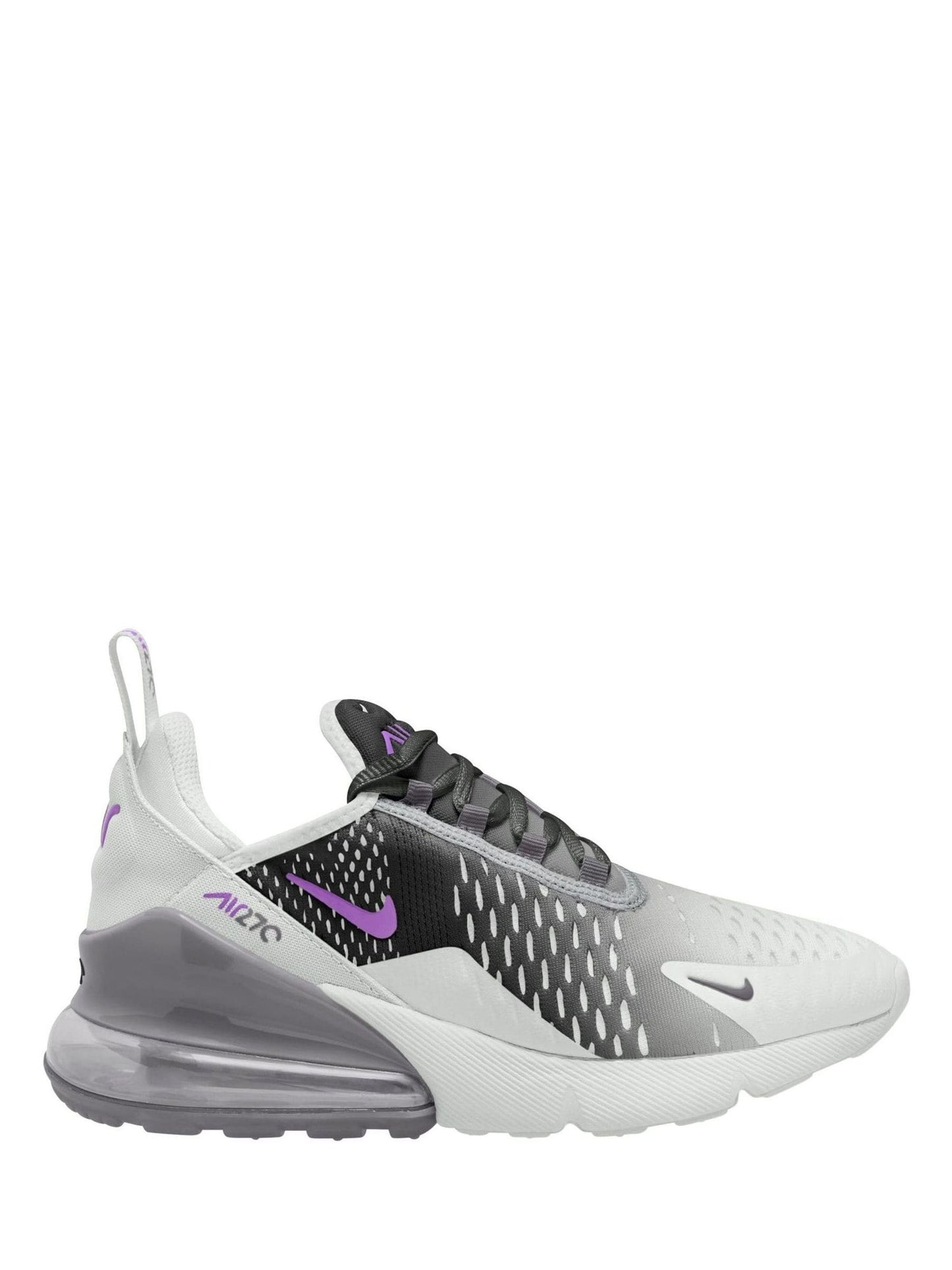 Nike Grey/White Purple Youth Air Max 270 Trainers image 1
