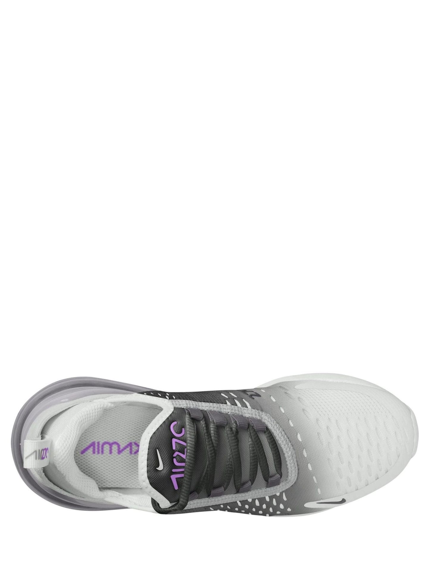 Nike Grey/White Purple Youth Air Max 270 Trainers image 3