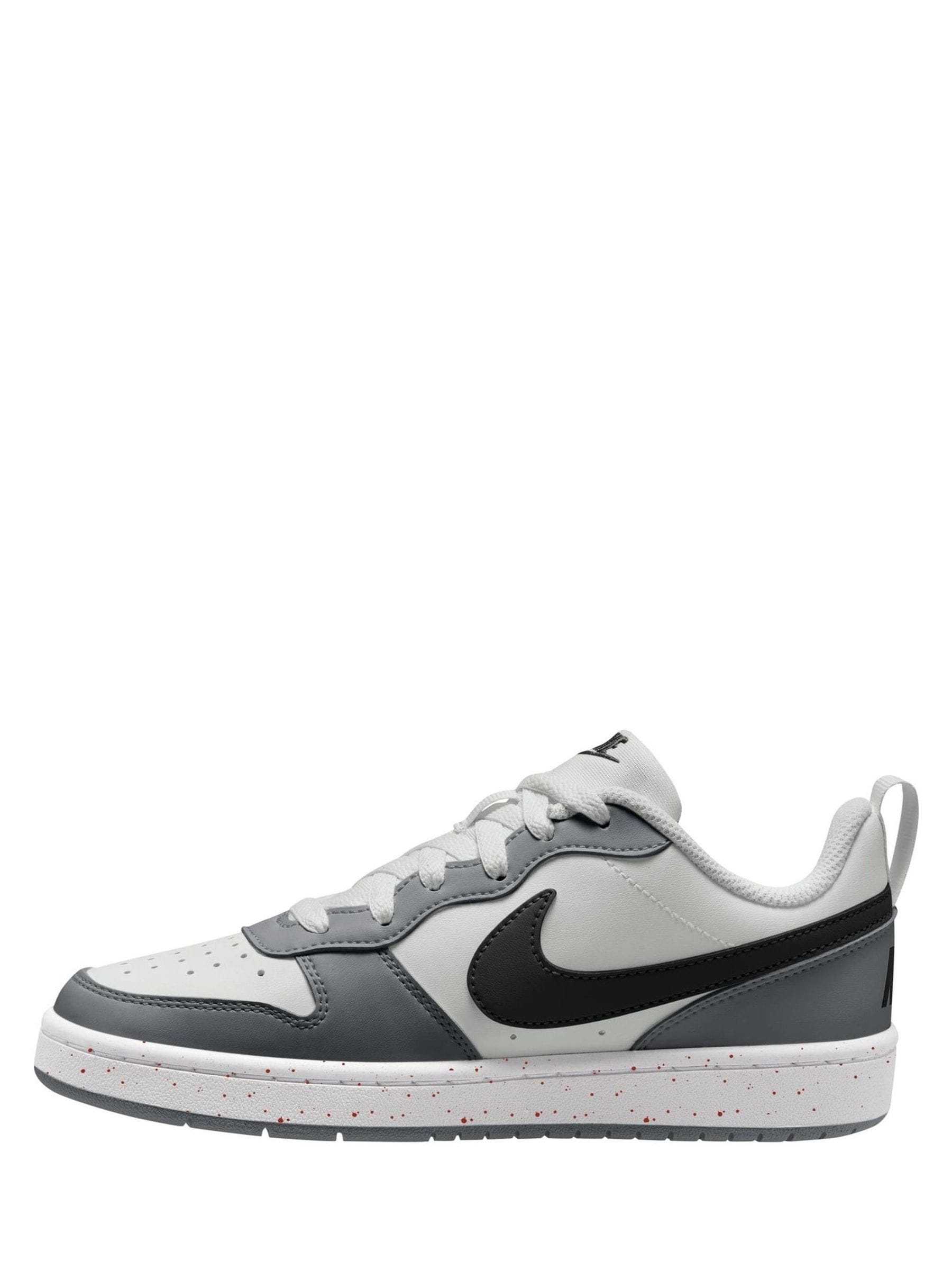 Nike Grey/White Youth Court Borough Low Recraft Trainers image 2