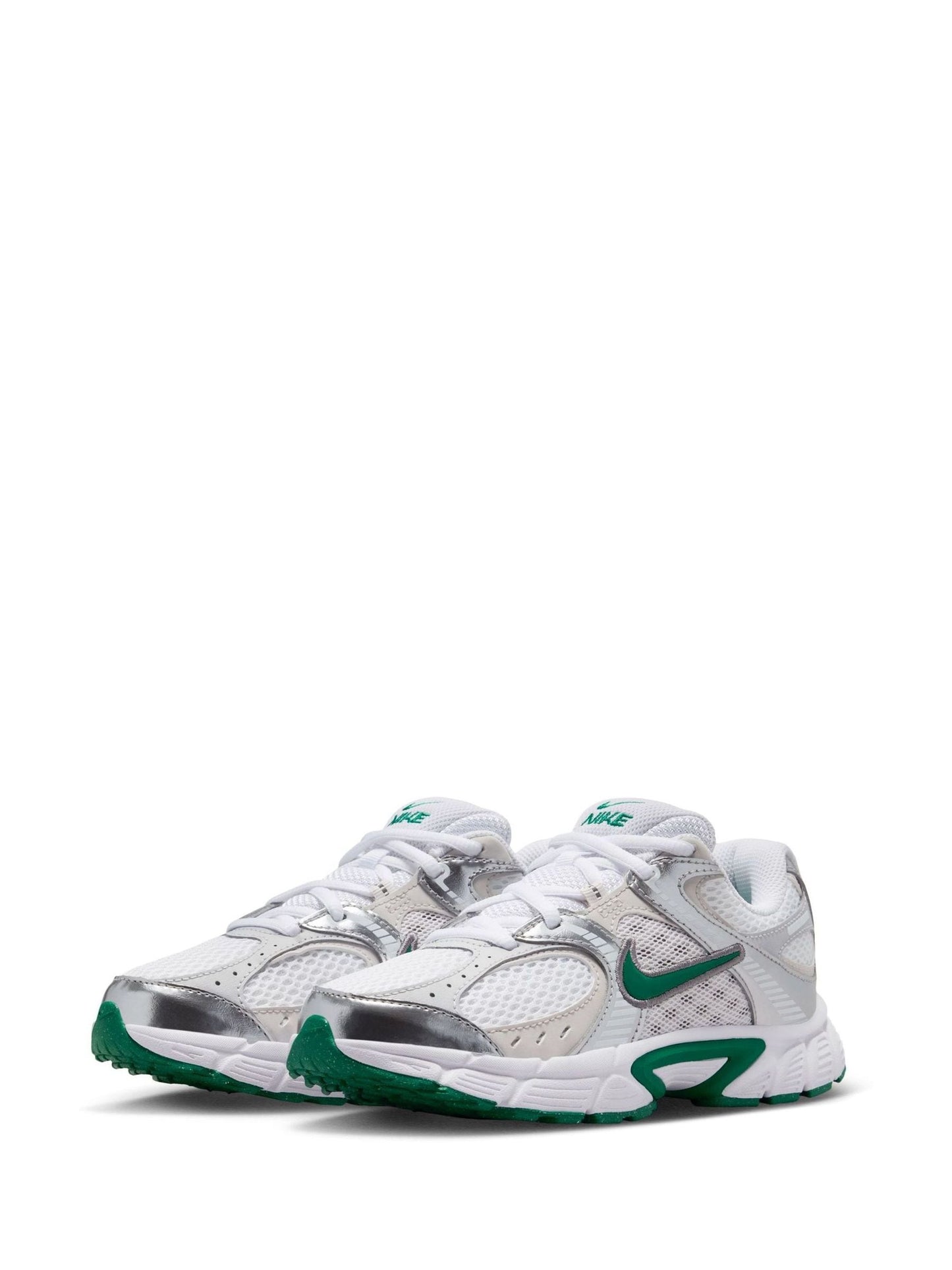 Nike White/Silver Green Youth V5 Runner Trainers image 2