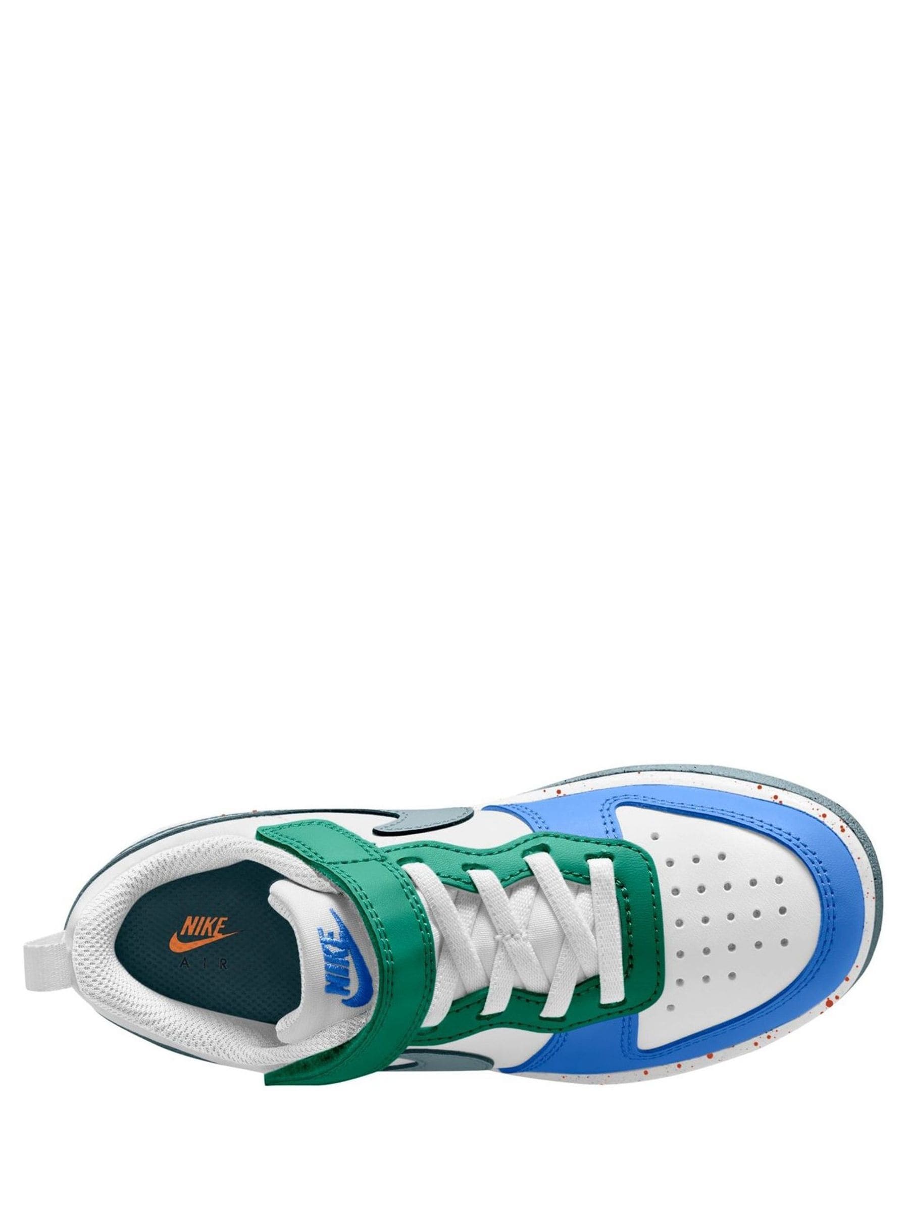 Nike White/Blue Green Junior Court Borough Low Recraft Trainers image 3