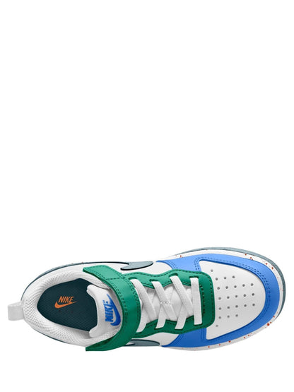 Nike White/Blue Green Junior Court Borough Low Recraft Trainers image 3