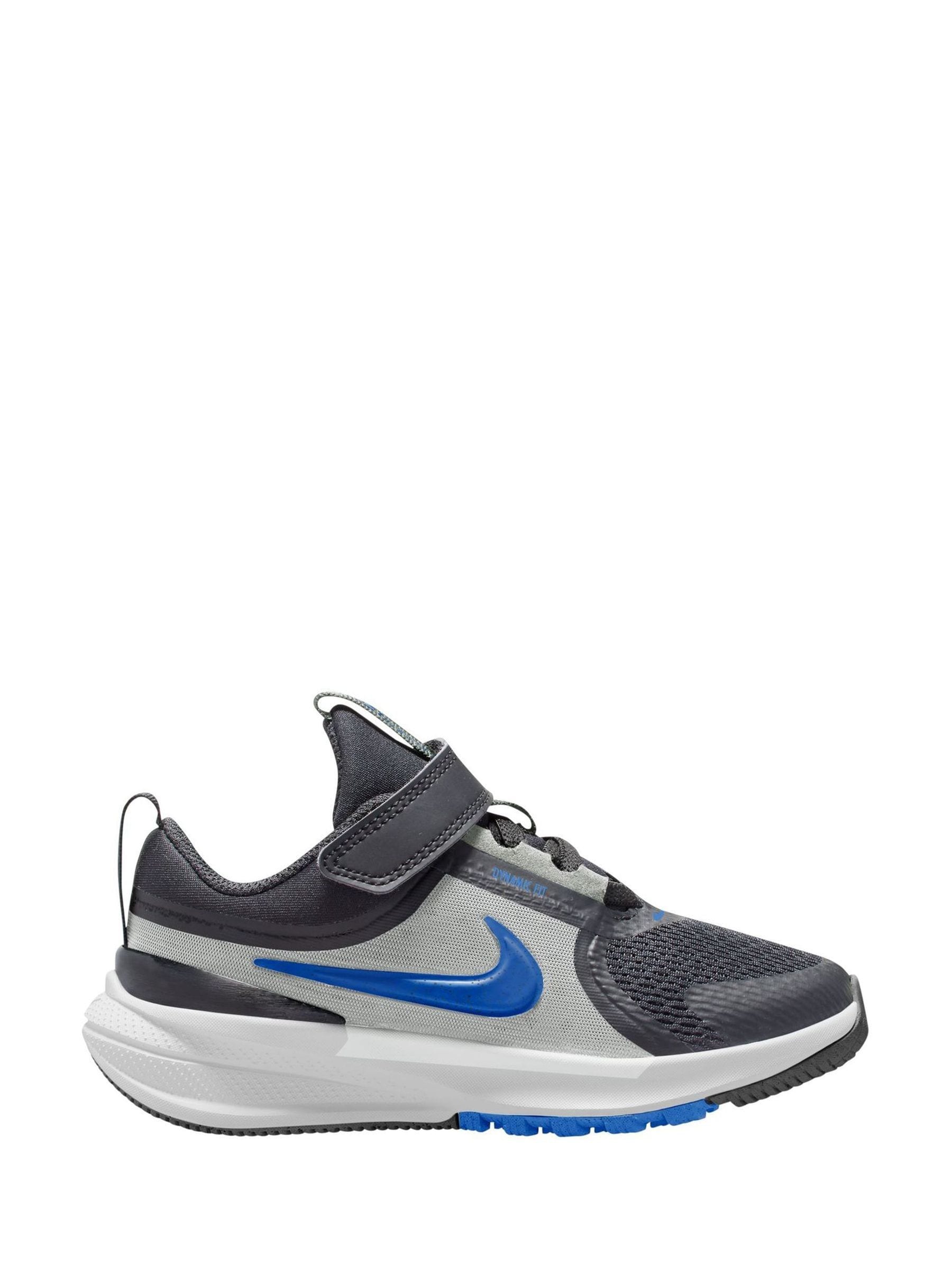 Nike Anthracite Grey Blue Junior Star Runner 5 Trainers image 1