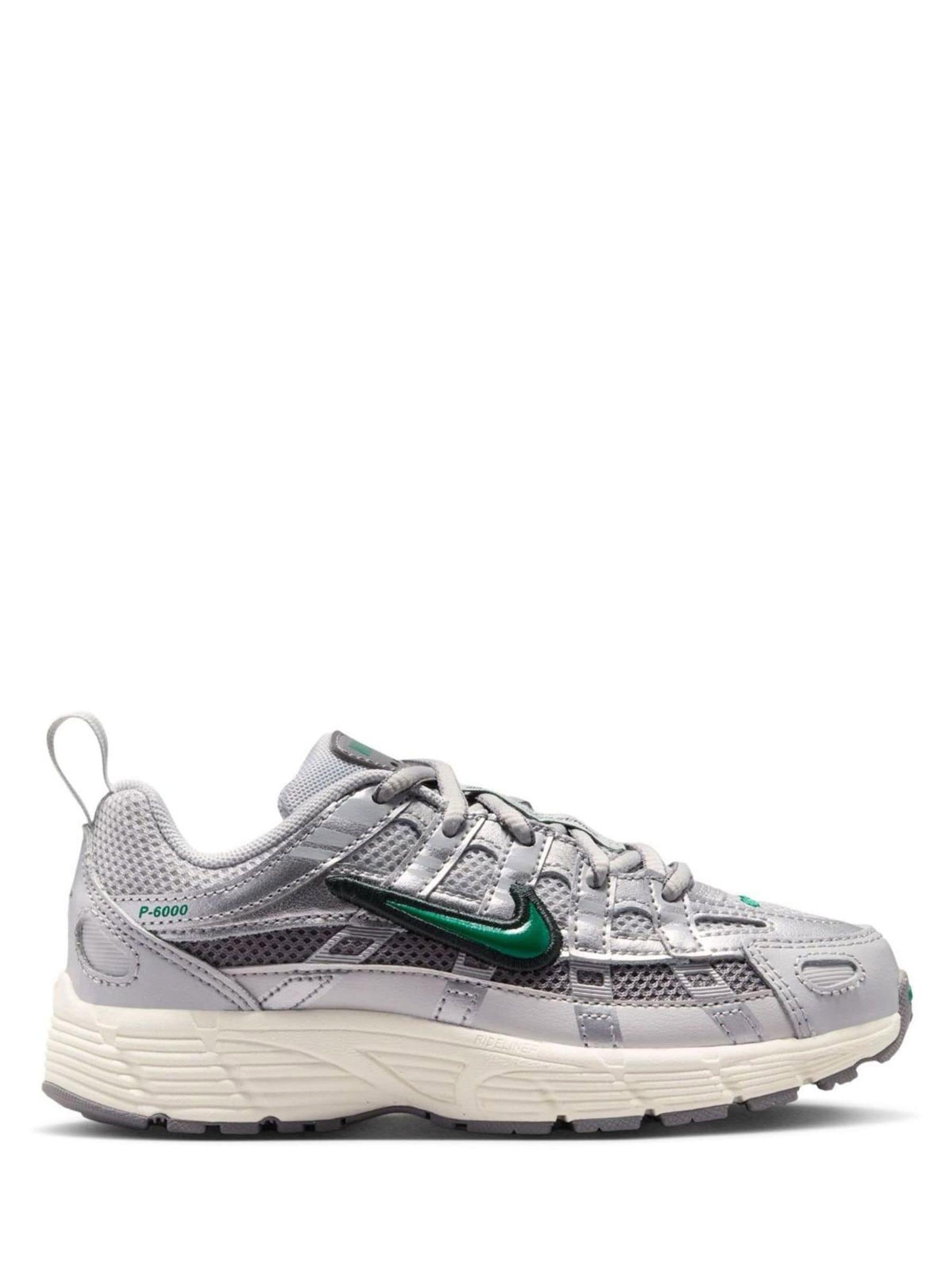 Nike Silver Green Junior P6000 Trainers image 1