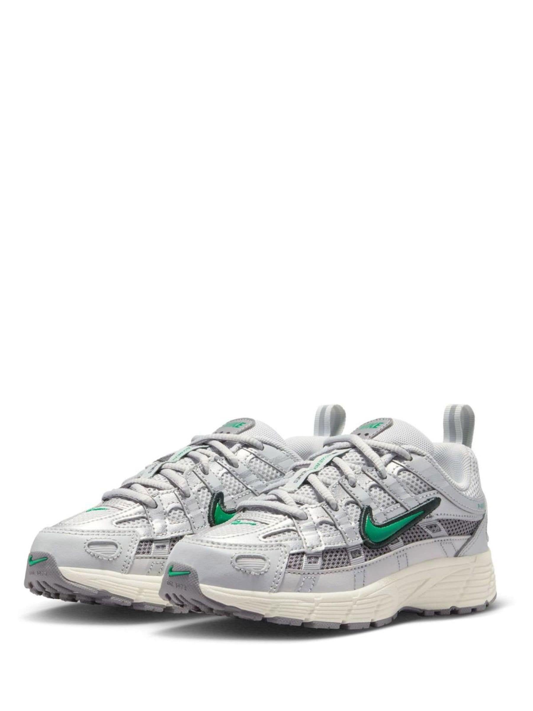 Nike Silver Green Junior P6000 Trainers image 3