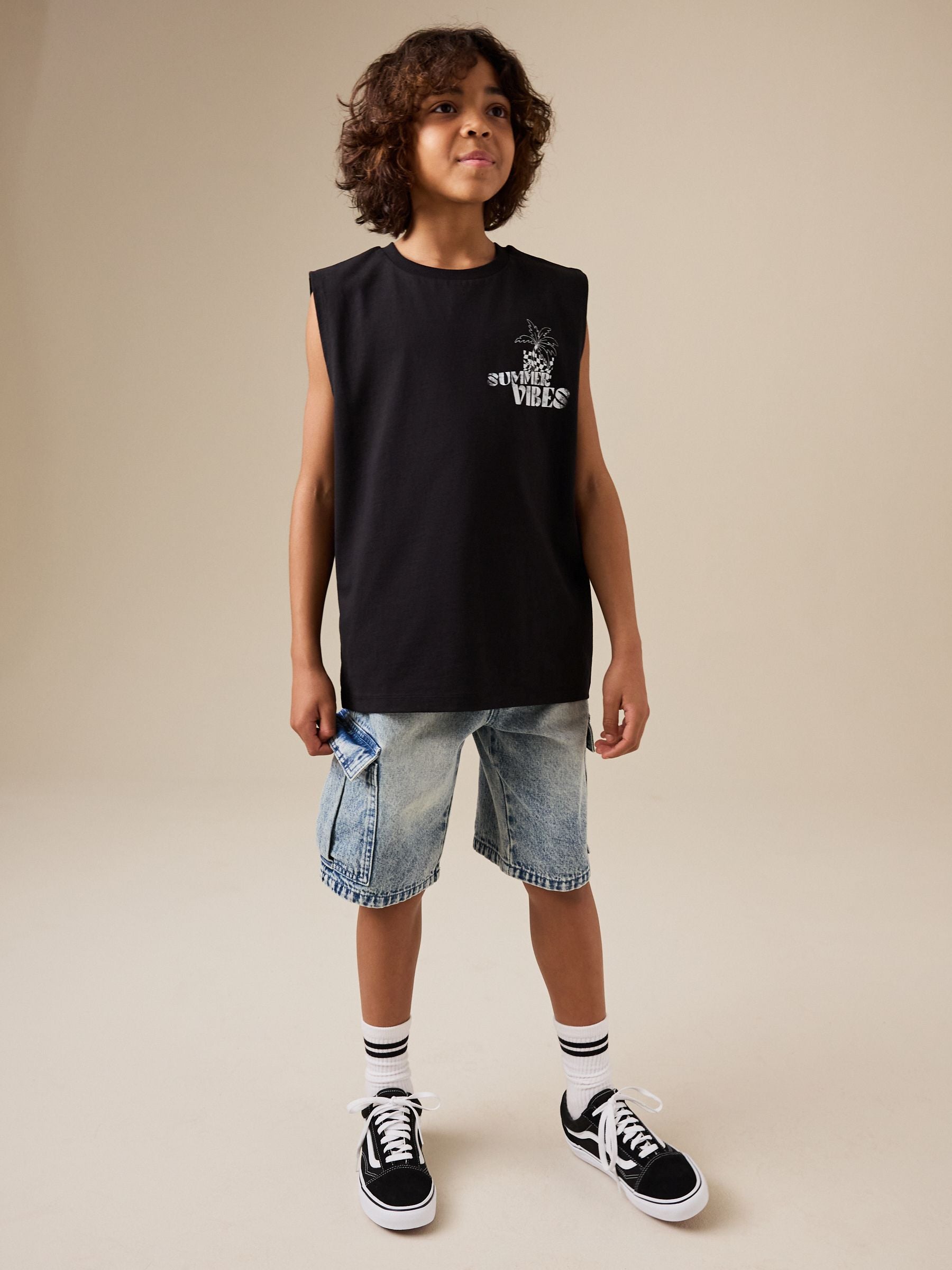 Dsiney Kidz - Black Back Print Tank Vest (3-16yrs) image 3