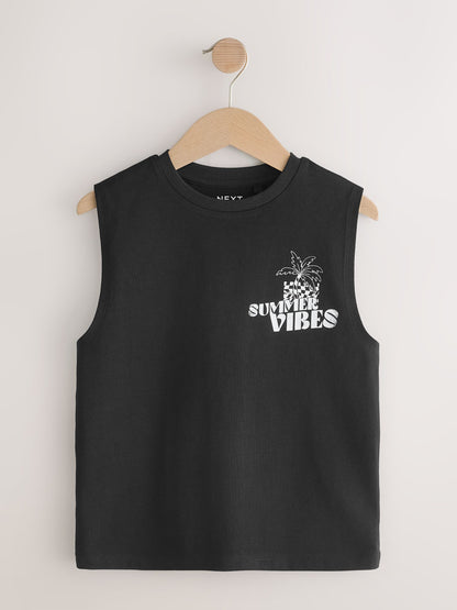 Dsiney Kidz - Black Back Print Tank Vest (3-16yrs) image 5