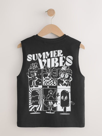 Dsiney Kidz - Black Back Print Tank Vest (3-16yrs) image 6