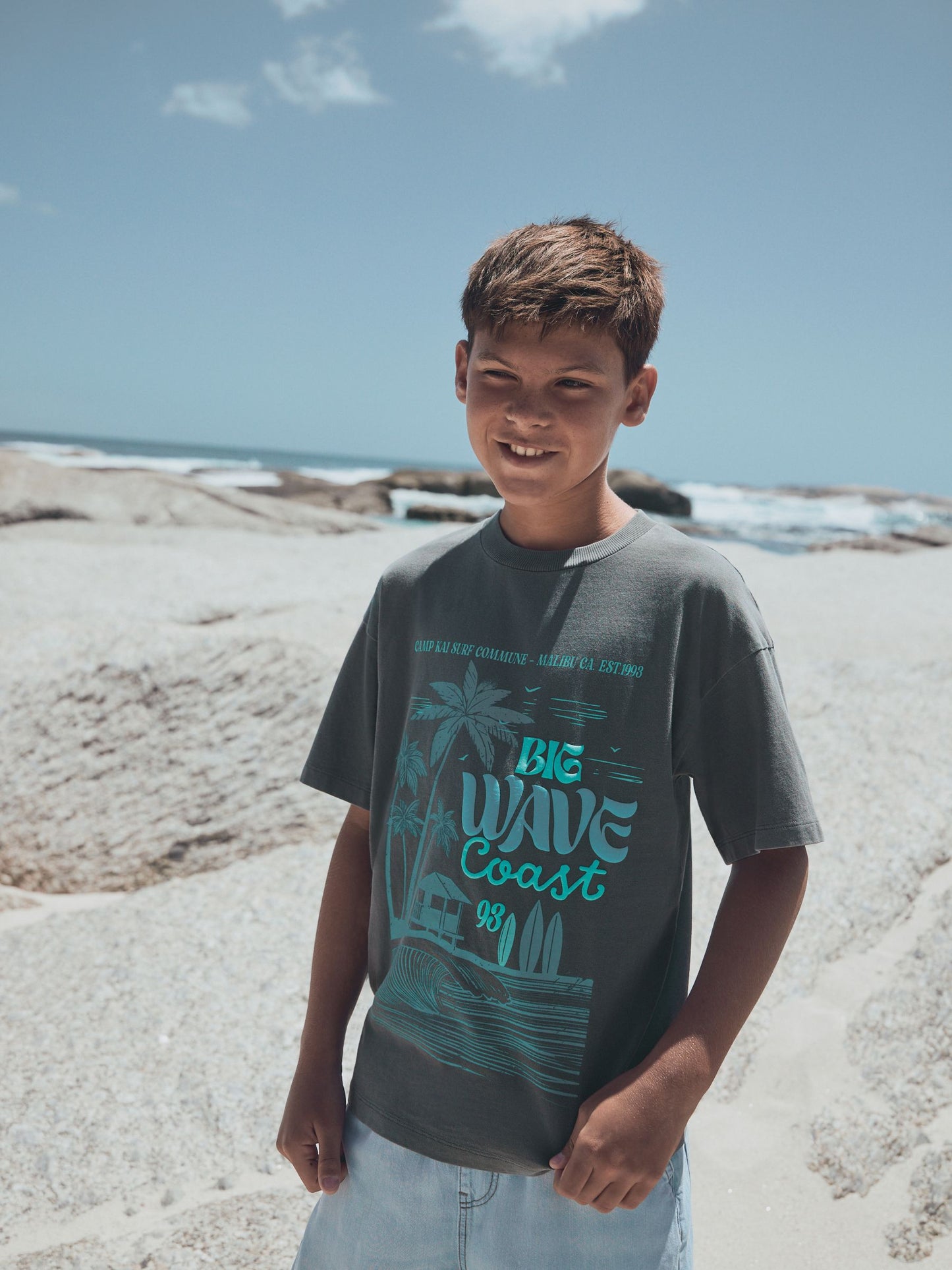Dsiney Kidz - Charcoal Grey Washed Graphic T-Shirt (3-16yrs) image 3