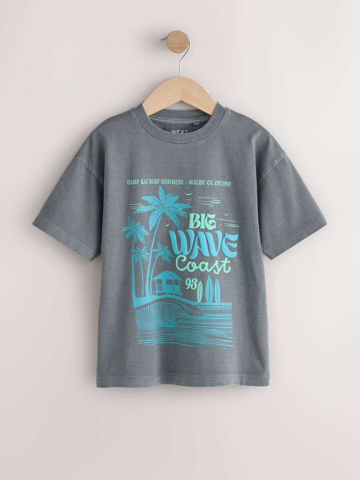 Dsiney Kidz - Charcoal Grey Washed Graphic T-Shirt (3-16yrs) image 4