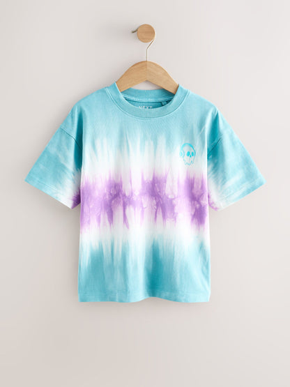 Dsiney Kidz - Blue/Purple Tie-Dye Short Sleeve T-Shirt (3-16yrs) image 1