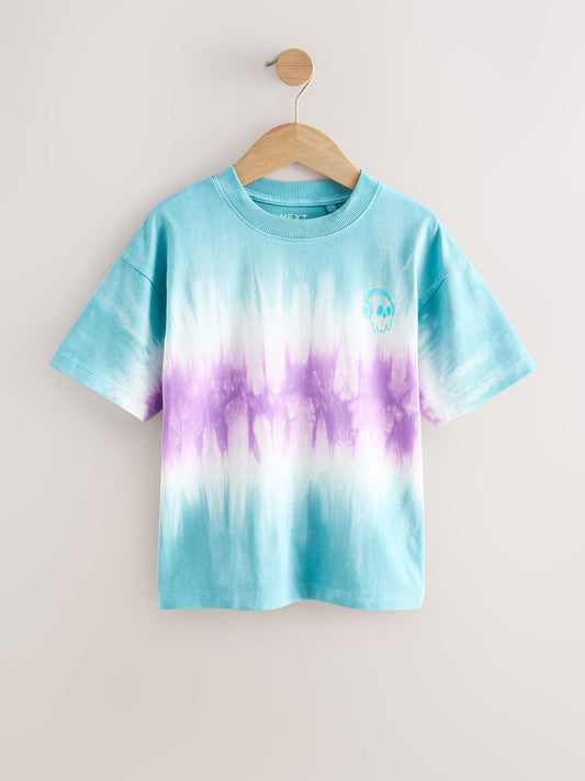 Dsiney Kidz - Blue/Purple Tie-Dye Short Sleeve T-Shirt (3-16yrs) image 1