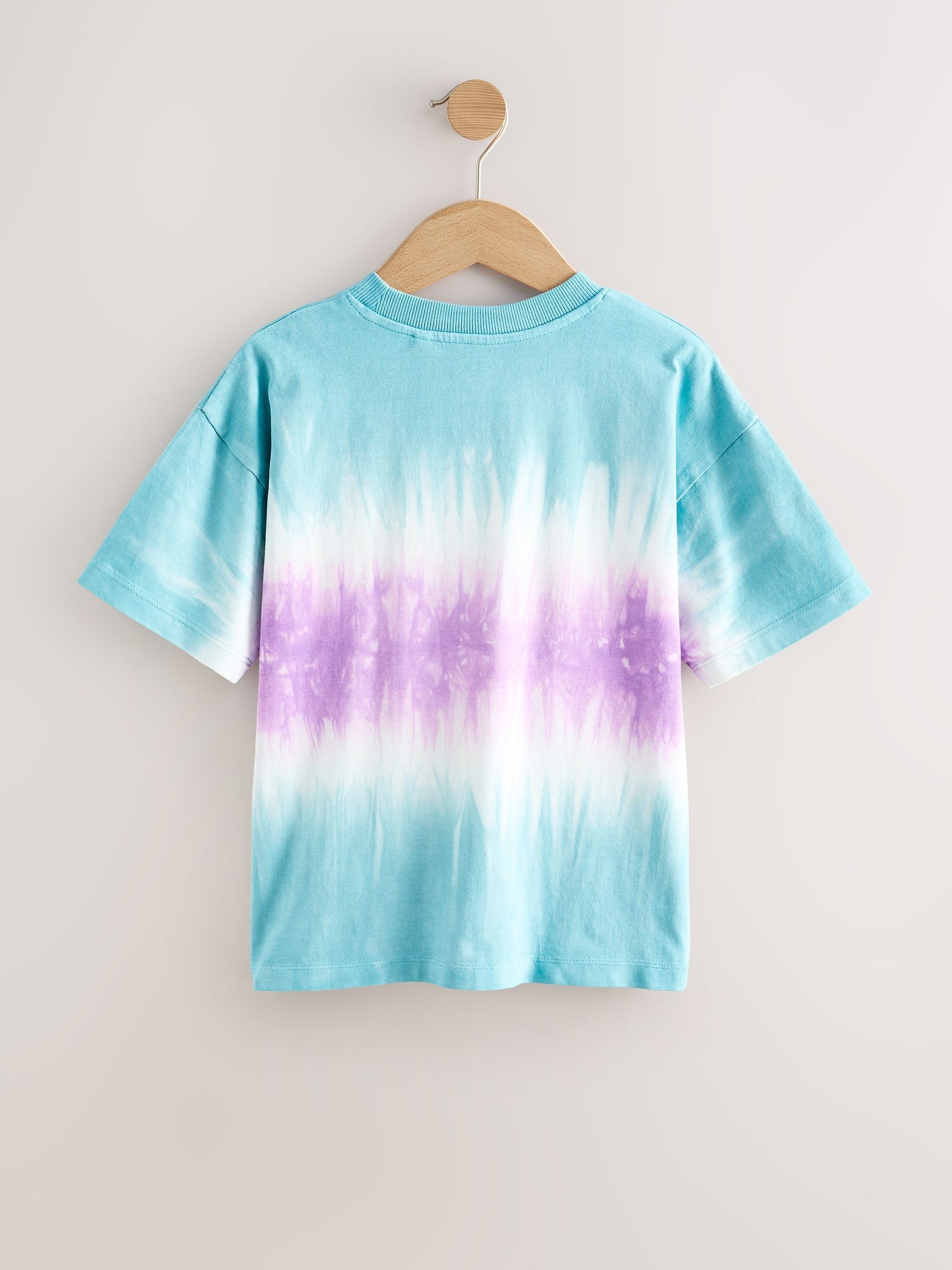 Dsiney Kidz - Blue/Purple Tie-Dye Short Sleeve T-Shirt (3-16yrs) image 2