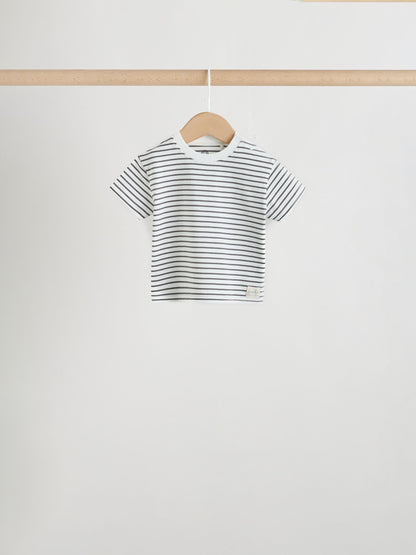 Mono/Neutral Short Sleeve Baby T-Shirts 4 Pack (0mths-2yrs) image 5