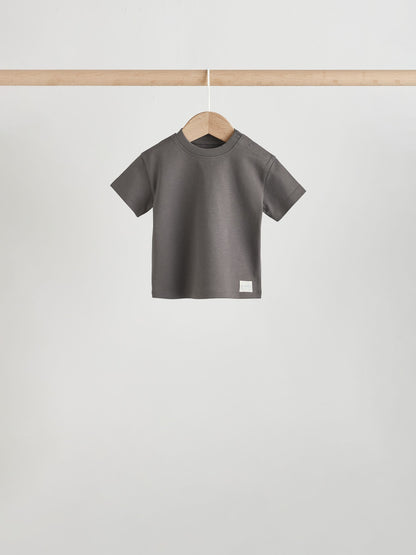 Mono/Neutral Short Sleeve Baby T-Shirts 4 Pack (0mths-2yrs) image 6