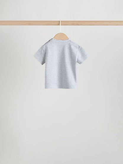 Mono/Neutral Short Sleeve Baby T-Shirts 4 Pack (0mths-2yrs) image 7