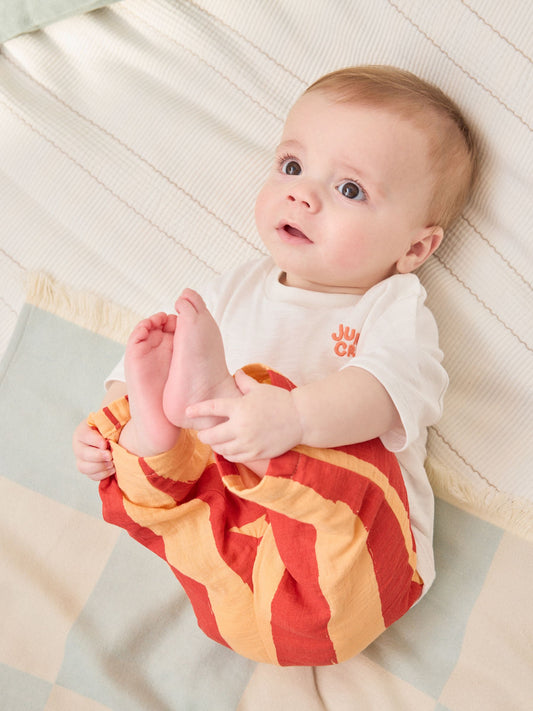 Orange Stripe Safari Animals Top & Trousers Baby Set (0mths-2yrs) image 1