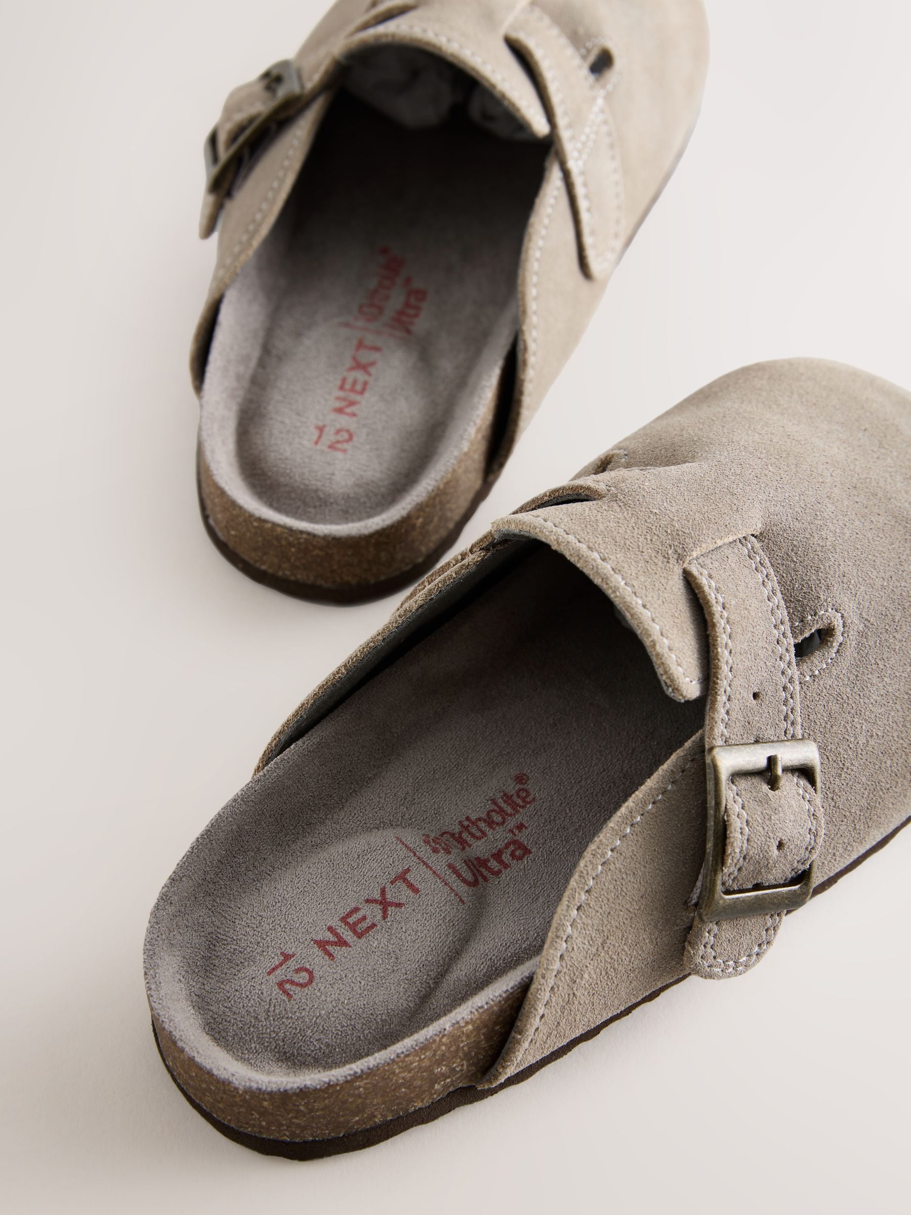Neutral Suede Corkbed Clogs image 4