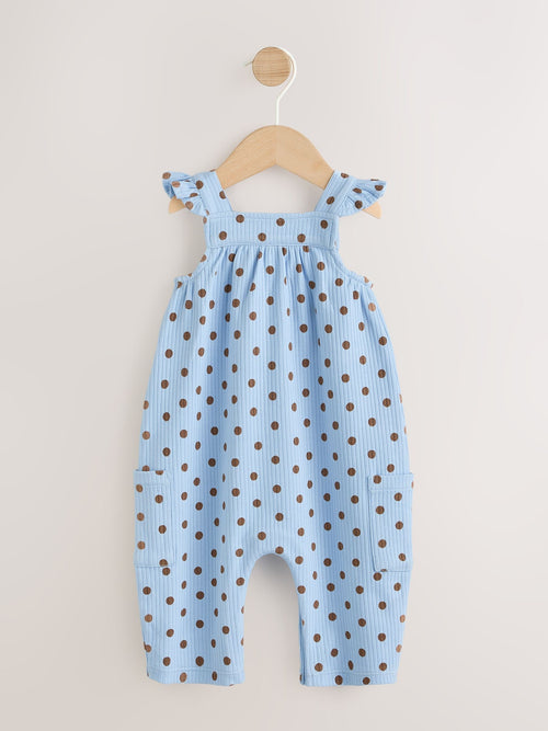 Blue Spot Baby Long Leg Jersey Romper (0mths-3yrs) image 1