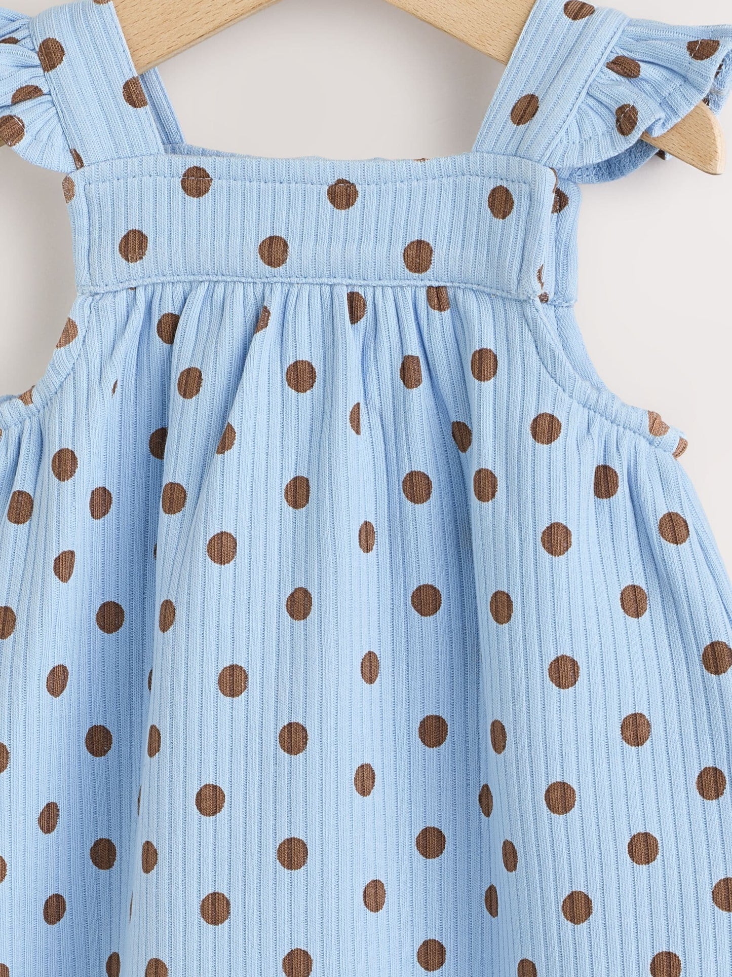 Blue Spot Baby Long Leg Jersey Romper (0mths-3yrs) image 3