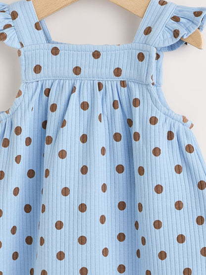 Blue Spot Baby Long Leg Jersey Romper (0mths-3yrs) image 3
