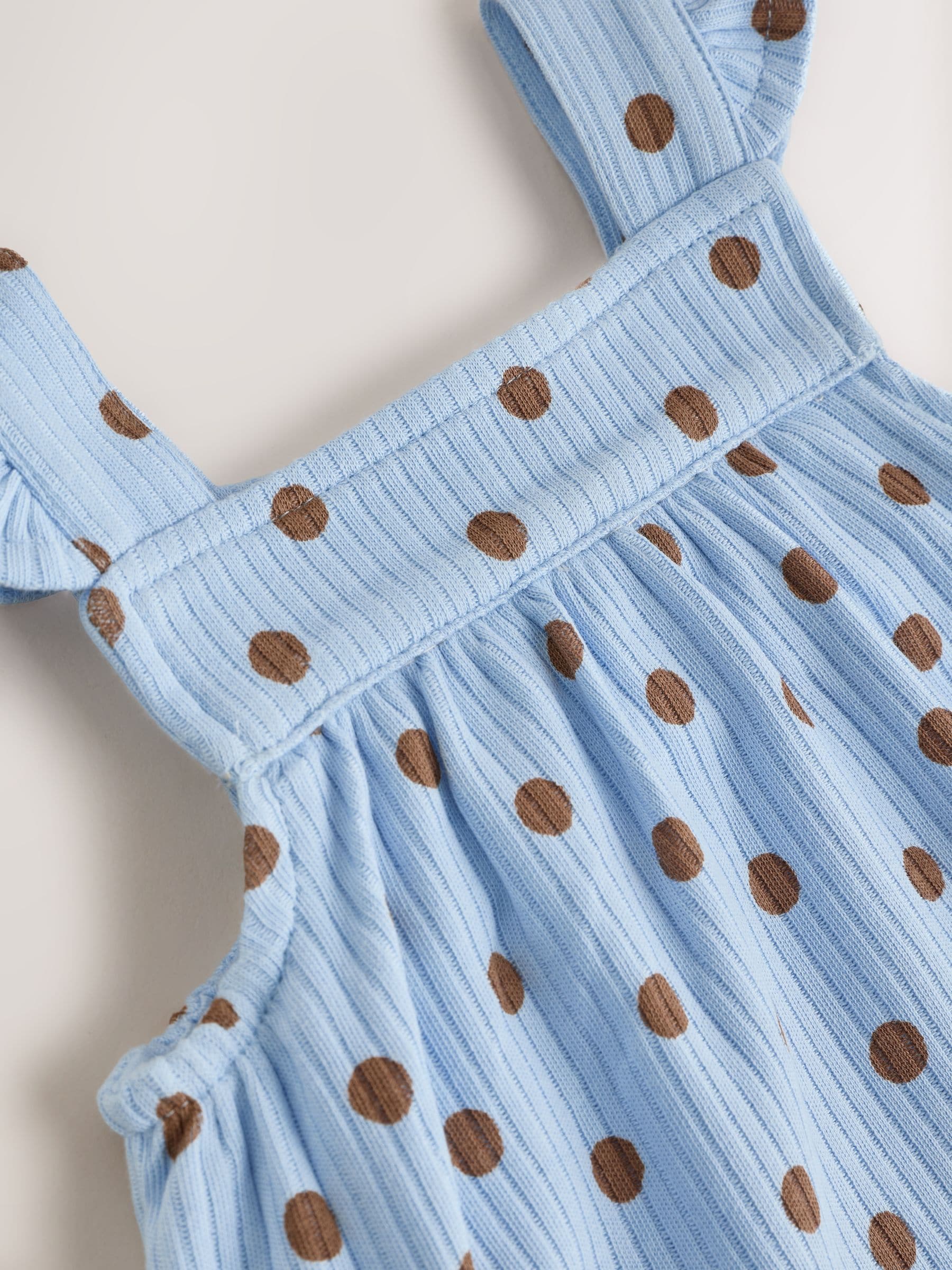 Blue Spot Baby Long Leg Jersey Romper (0mths-3yrs) image 4