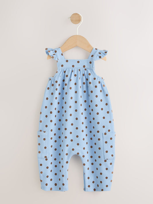 Blue Spot Baby Long Leg Jersey Romper (0mths-3yrs) image 1