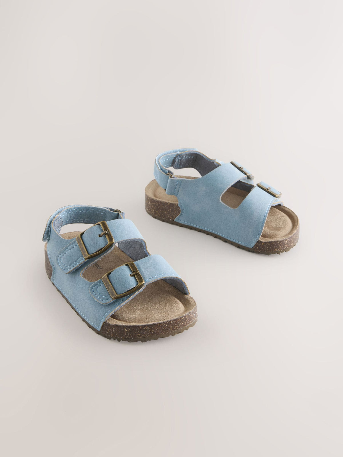 Blue Standard Fit (F) Double Buckle Cushioned Footbed Sandals image 1