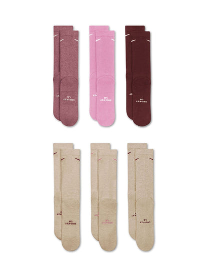 Nike Pink Multi Everyday Crew Socks 6 Pack - image 3