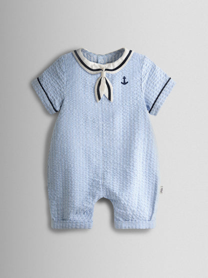 JoJo Maman Bébé Navy Blue Sailor Romper image 2