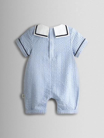JoJo Maman Bébé Navy Blue Sailor Romper image 3