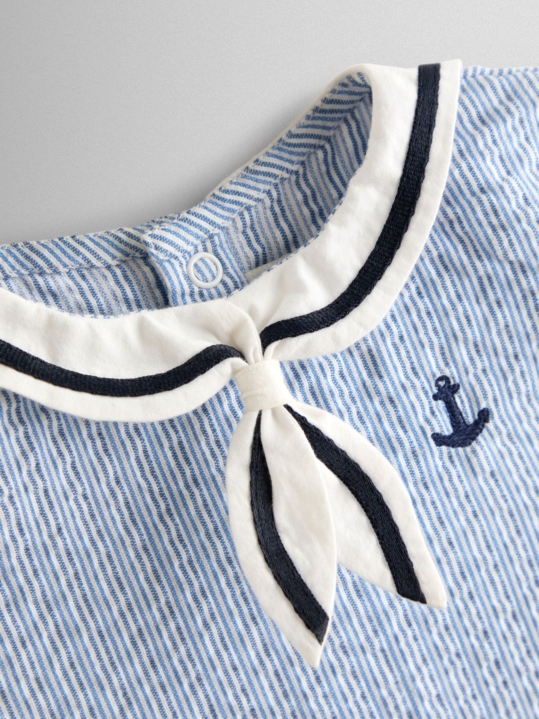 JoJo Maman Bébé Navy Blue Sailor Romper image 4