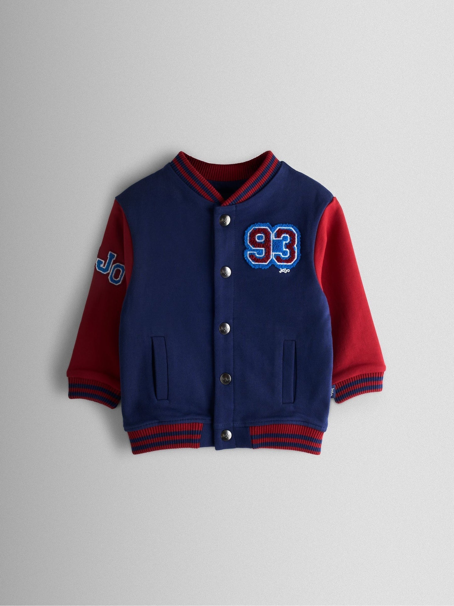 Dsiney Kidz - JoJo Maman Bébé Navy Blue Red Bomber Jacket With Badges image 2