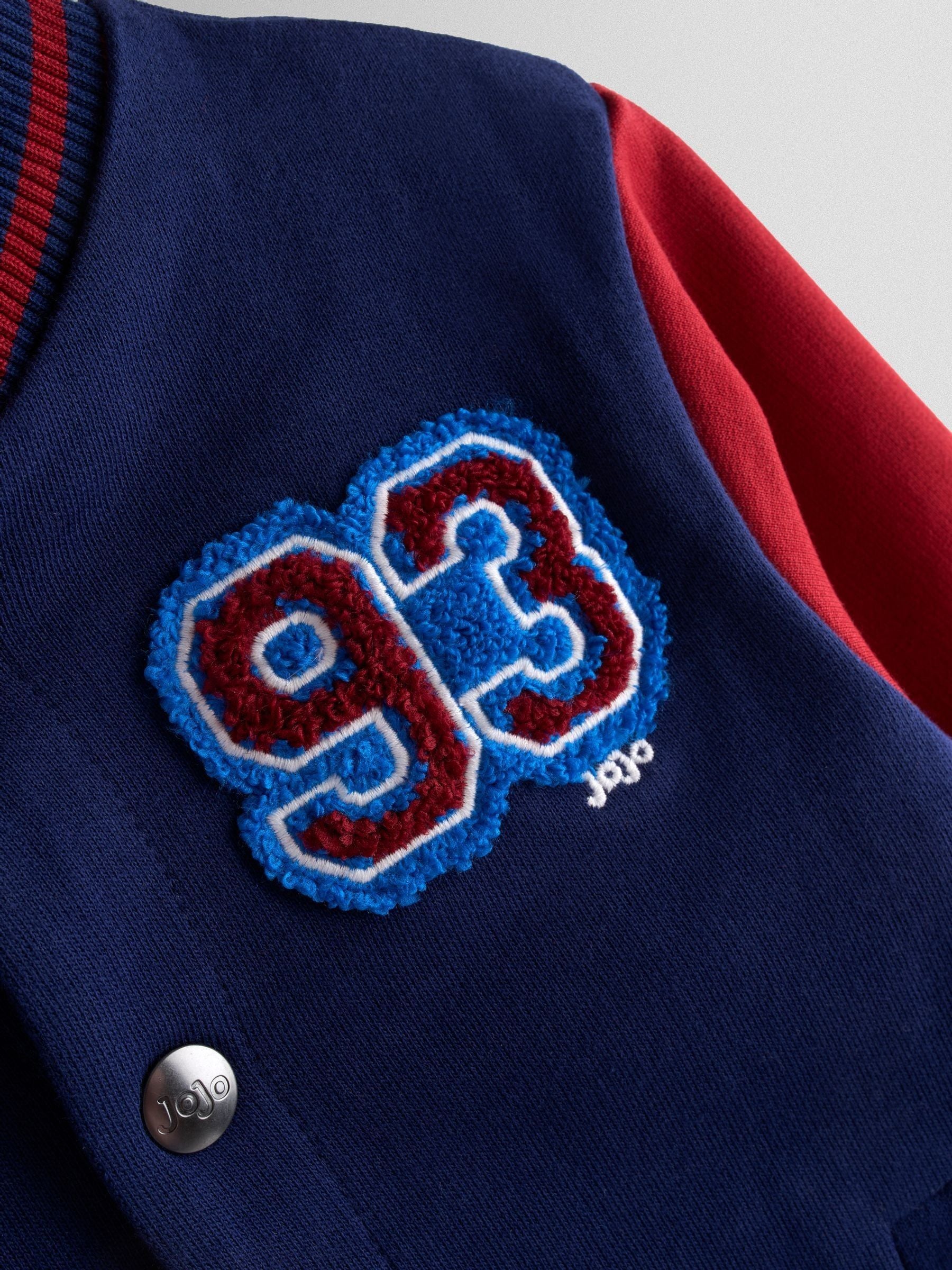 Dsiney Kidz - JoJo Maman Bébé Navy Blue Red Bomber Jacket With Badges image 4