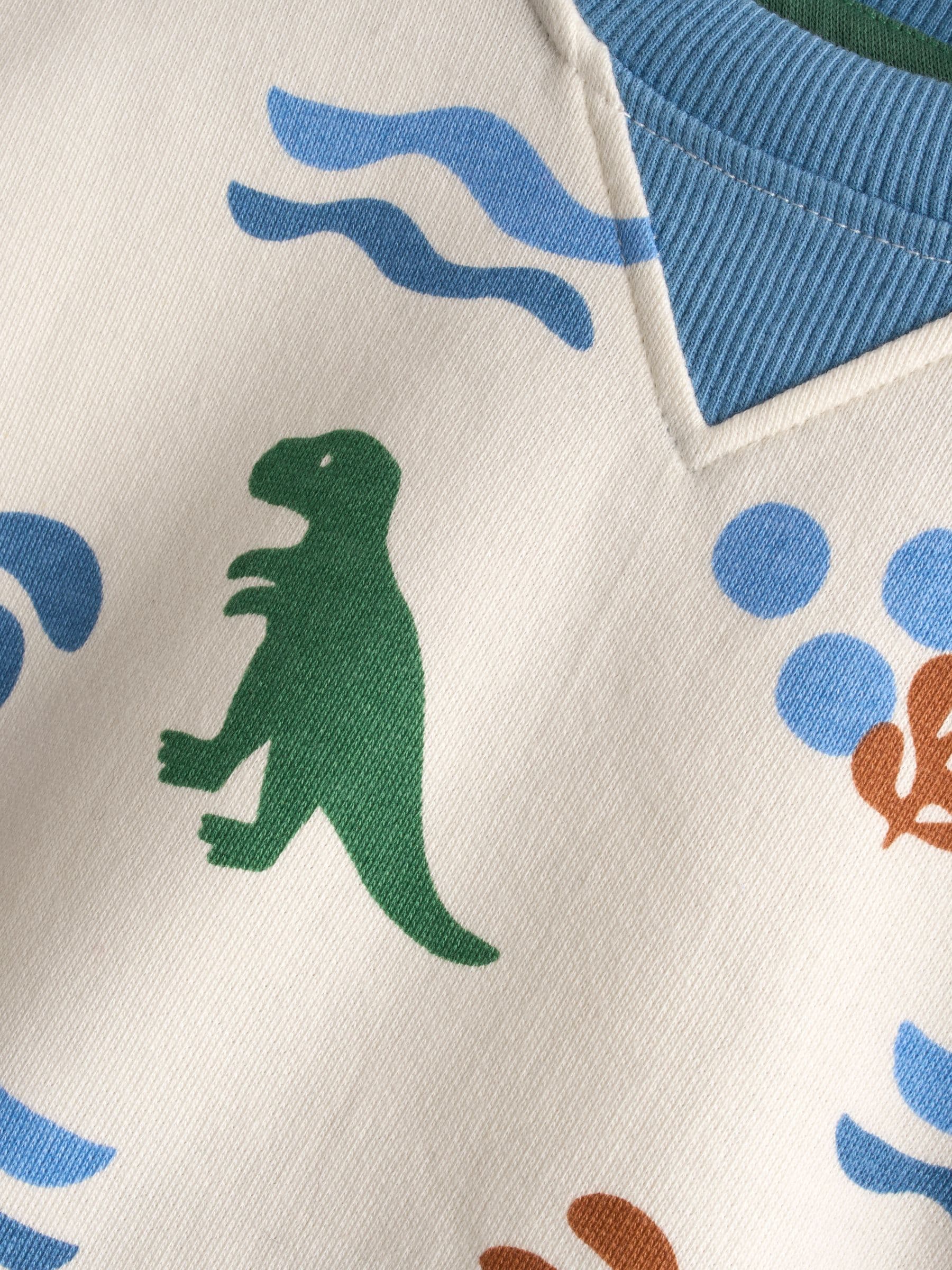 Dsiney Kidz - JoJo Maman Bébé Cream Papercut Dino Print Sweatshirt image 5