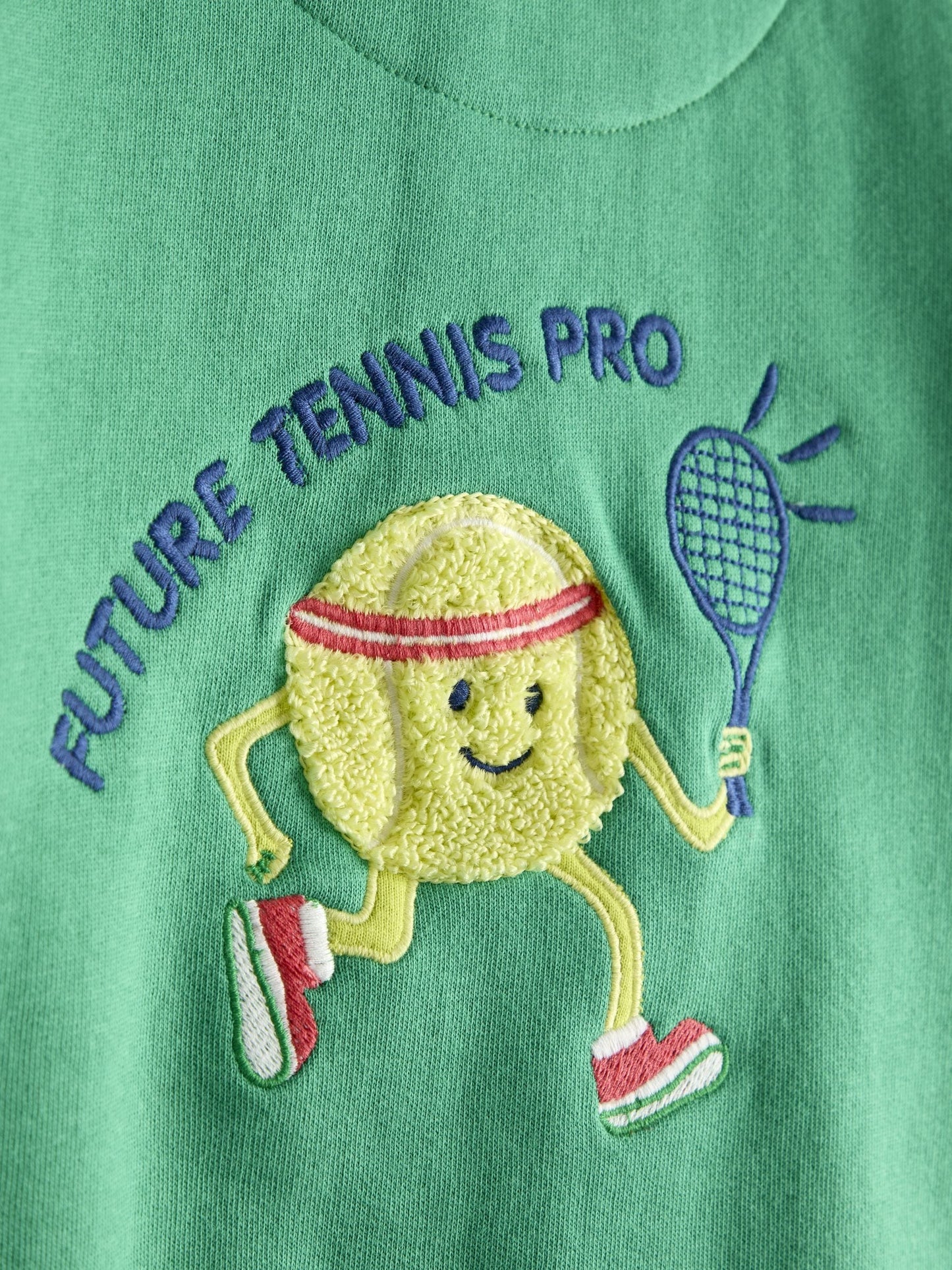 Dsiney Kidz - JoJo Maman Bébé Green Tennis Applique Half Zip Sweatshirt image 6