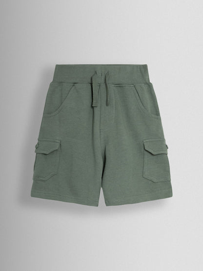 Dsiney Kidz - JoJo Maman Bébé Green 2-Pack Cargo Jogger Shorts Khaki Green image 2