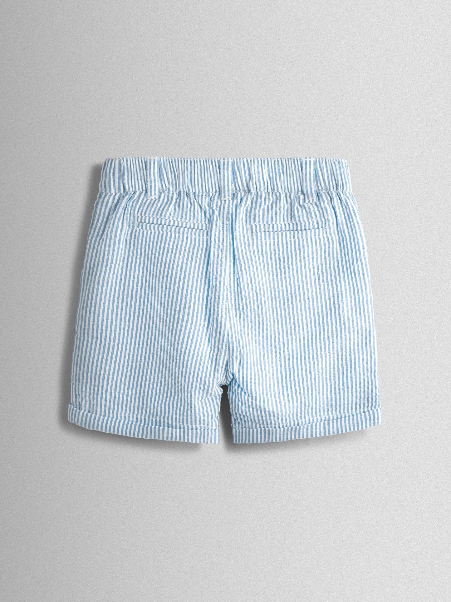 JoJo Maman Bébé Blue Seersucker Stripe Shorts image 2