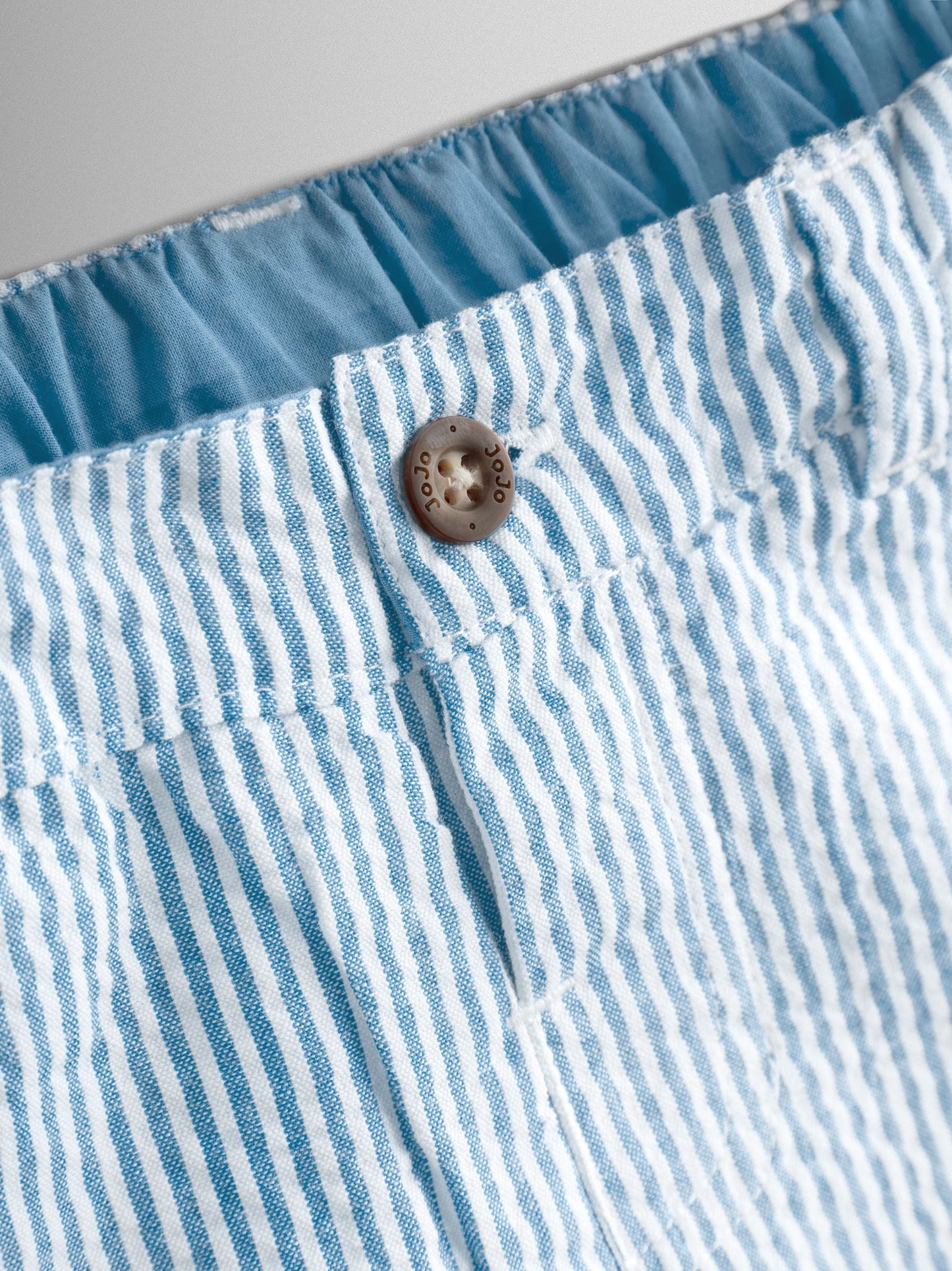 JoJo Maman Bébé Blue Seersucker Stripe Shorts image 3