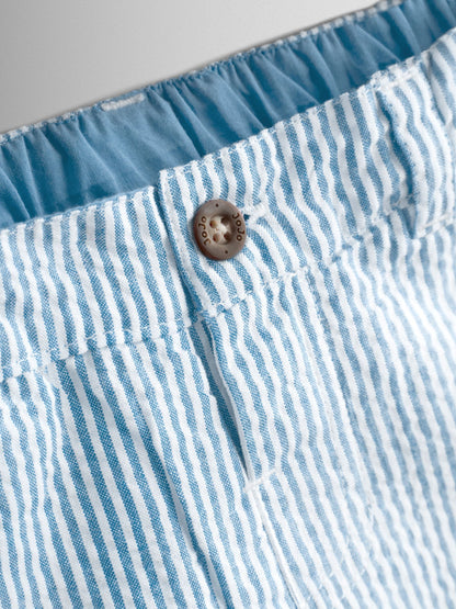 JoJo Maman Bébé Blue Seersucker Stripe Shorts image 3