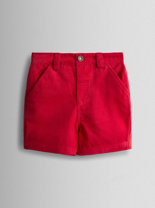 JoJo Maman Bébé Red Twill Chino Shorts image 1