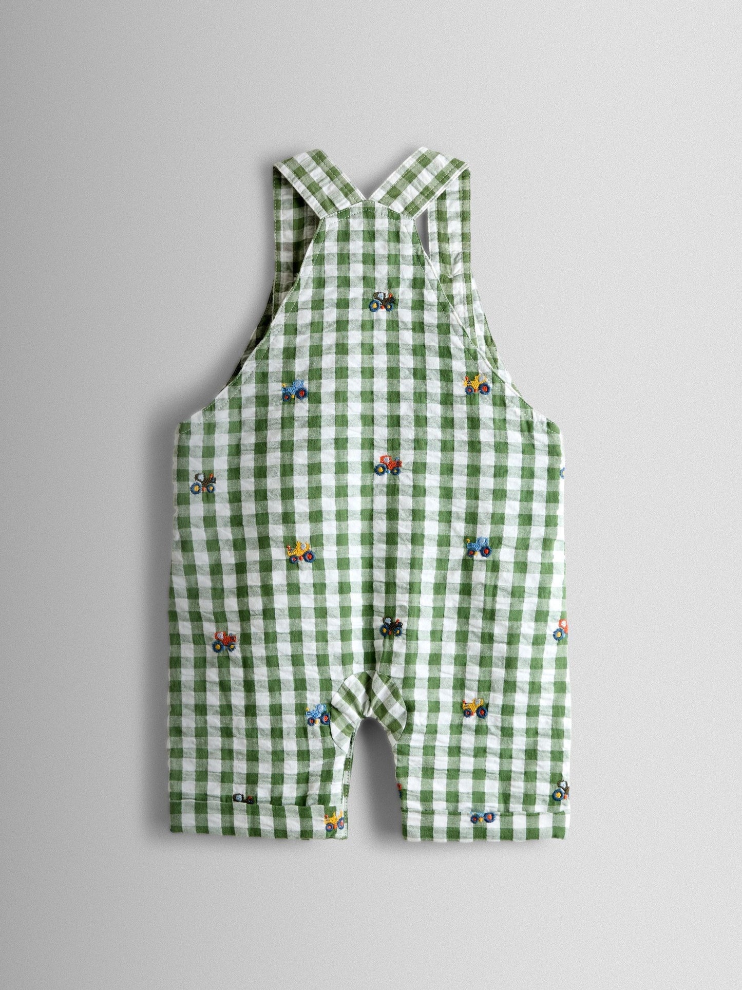 JoJo Maman Bébé Green Embroidered Dungarees image 3