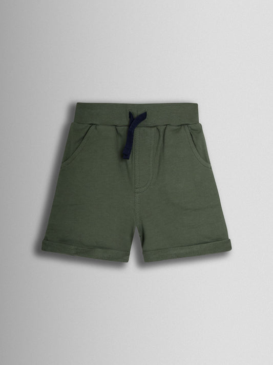 JoJo Maman Bébé Khaki Green & Navy Blue 2-Pack Jogger Shorts image 2