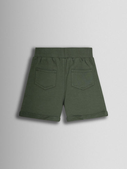 JoJo Maman Bébé Khaki Green & Navy Blue 2-Pack Jogger Shorts image 3