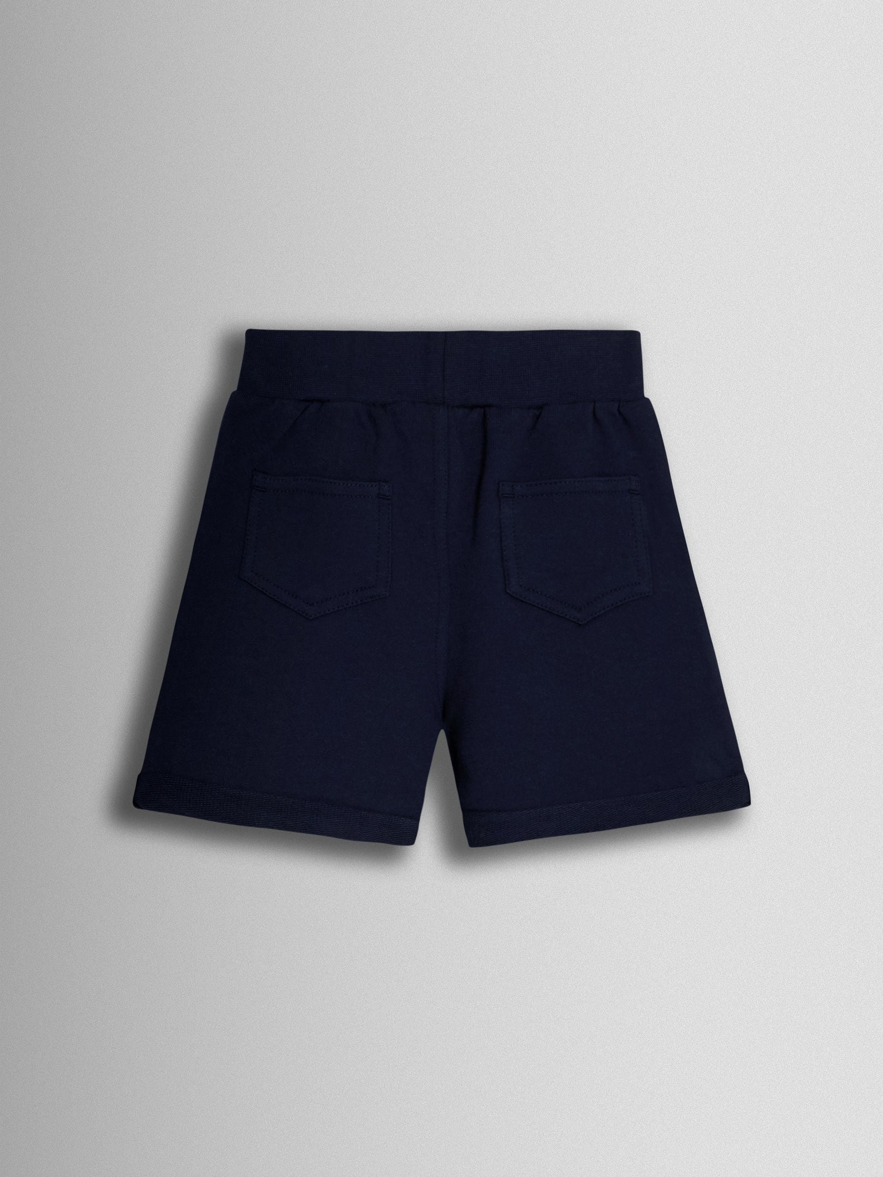JoJo Maman Bébé Khaki Green & Navy Blue 2-Pack Jogger Shorts image 5