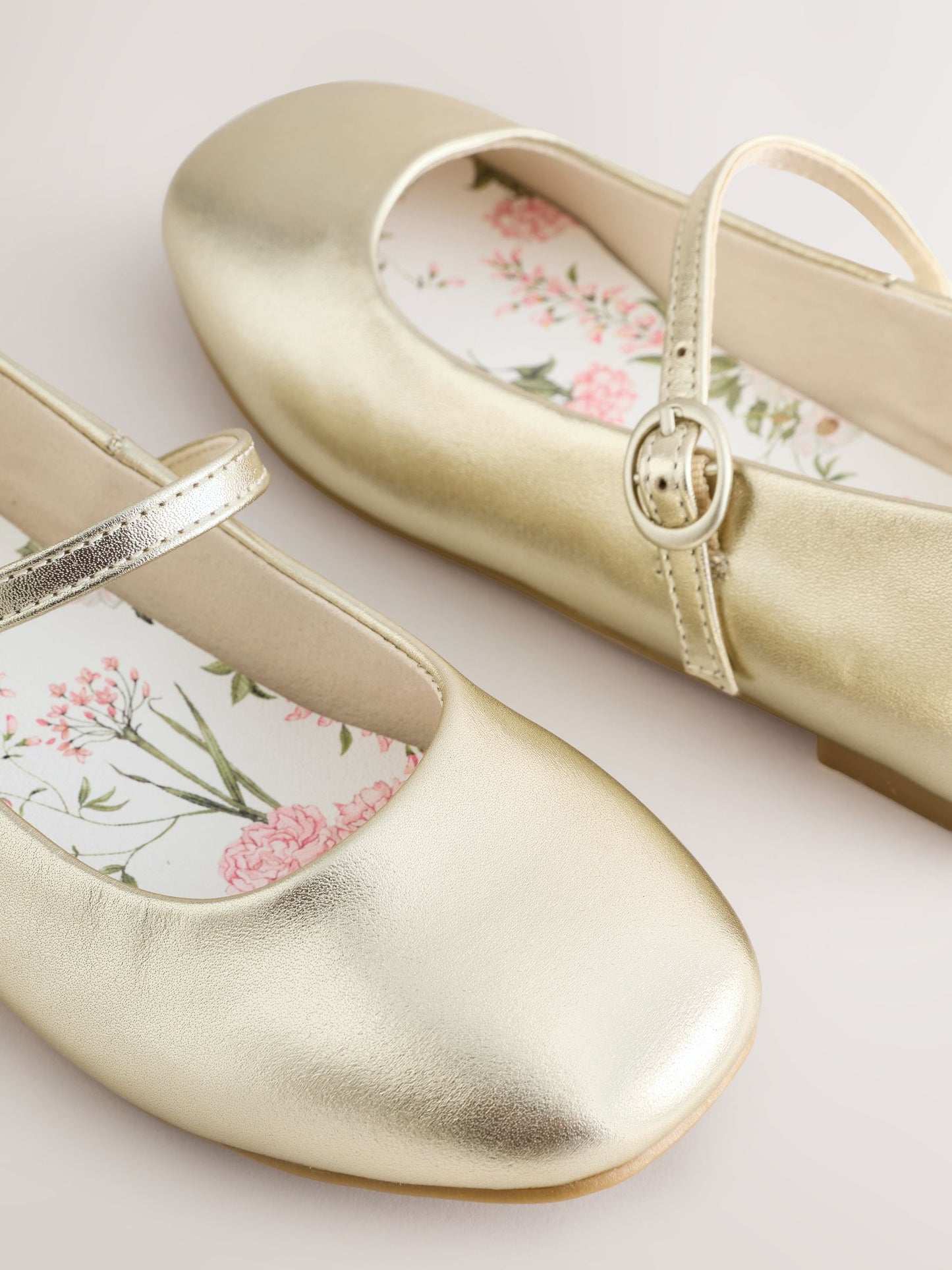 Gold Leather Standard Fit (F) Mary Jane Shoes image 5