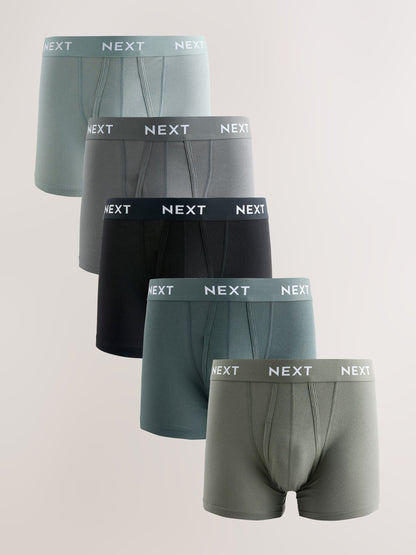 Dsiney Kidz - Green 5 Pack A Front Cotton Rich Boxers image 1