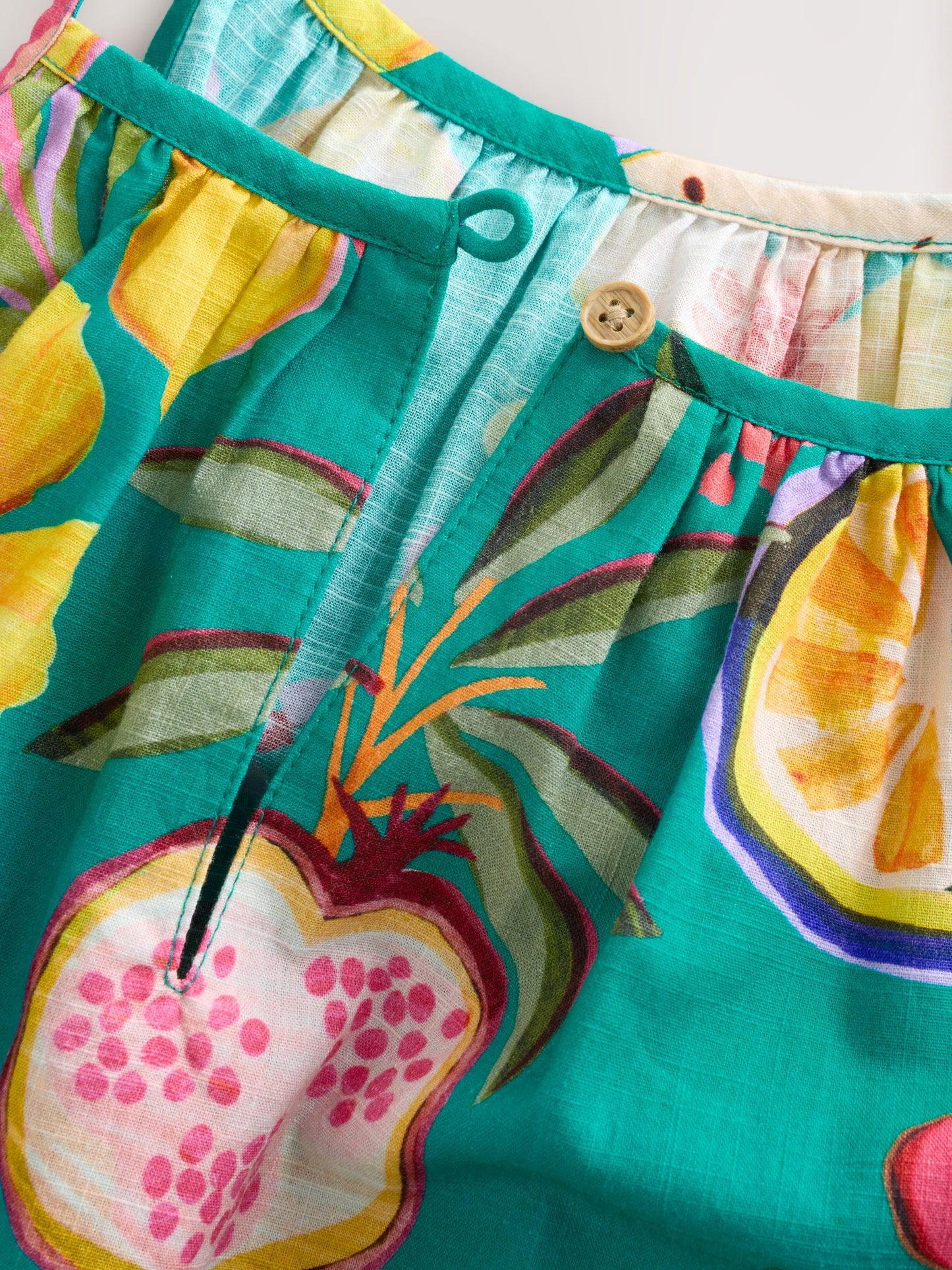 Green Tropical Angel Sleeve Dress (3-16yrs) image 8