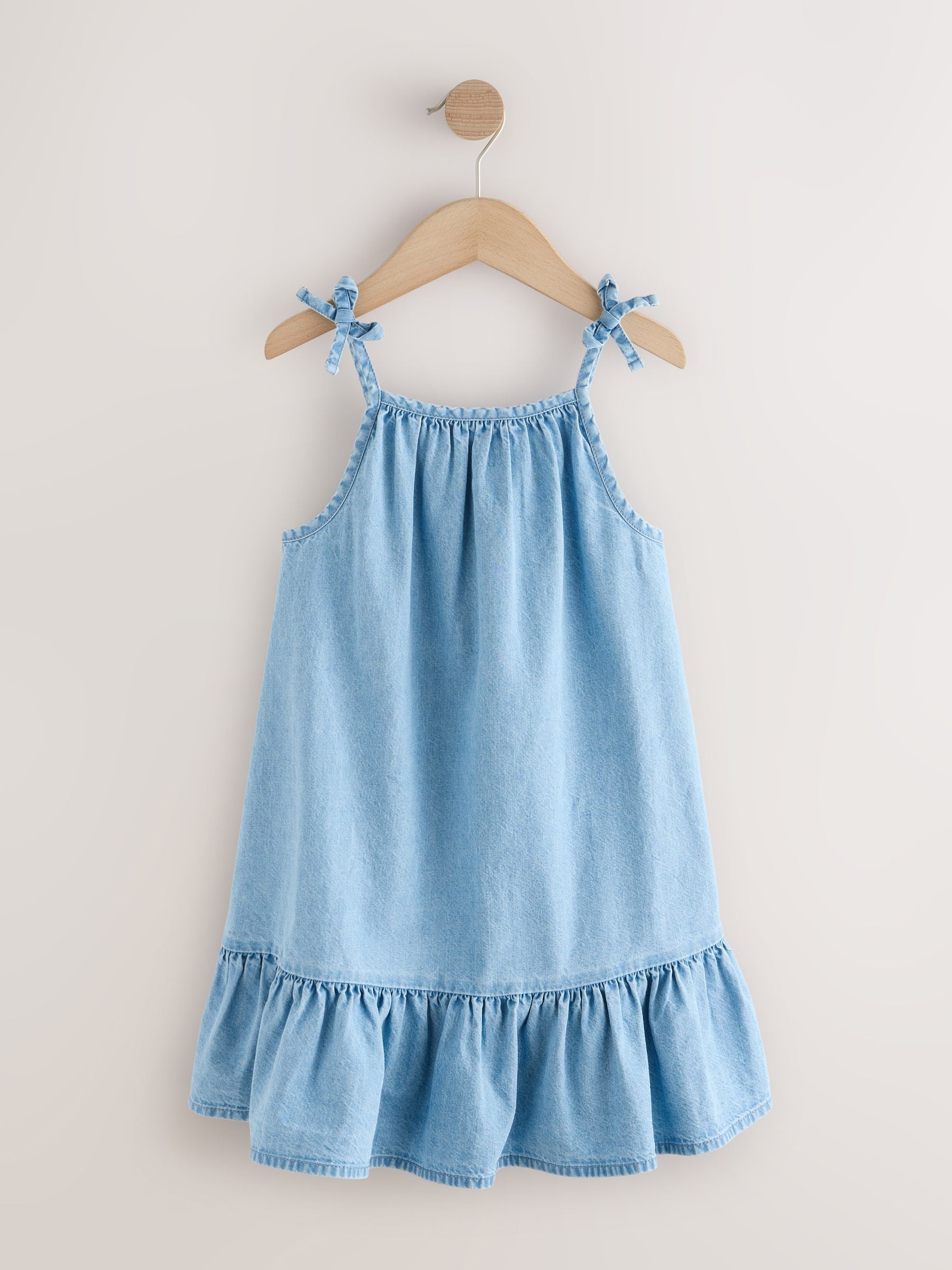 Blue Denim Angel Sleeve Dress (3-16yrs) image 5